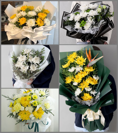 广东潮州市潮安区归湖镇狮峰村白事花束代送